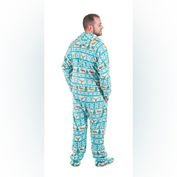 Forever Lazy Footed Adult Onesies, Unisex One-Piece Pajama Jumpsuits - Picture 3 of 5